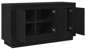 Sideboard vidaXL Preto Carvalho 102x35x55 cm Madeira de engenharia