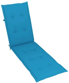 Almofadão para cadeira de terraço (75+105)x50x4 cm azul