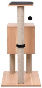Árvore para gatos com tapete arranhador sisal 82 cm