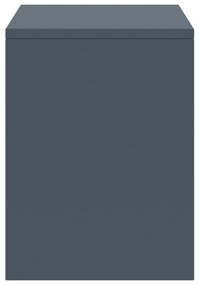 Mesa de cabeceira 35x30x40 cm pinho maciço cinzento-claro
