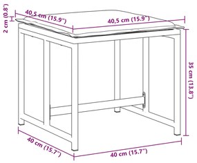 Bancos de jardim c/ almofadões 4 pcs aço e textilene preto