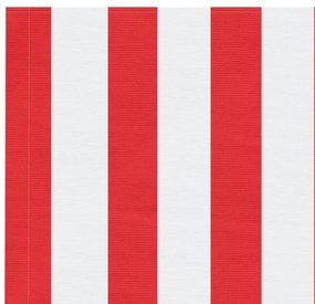 Tecido de substituição p/ toldo 4,5x3 m riscas vermelho/branco