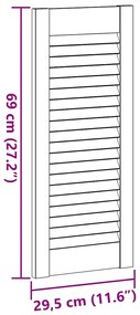 Portas de armário 4 pcs com design de persiana pinho maciço