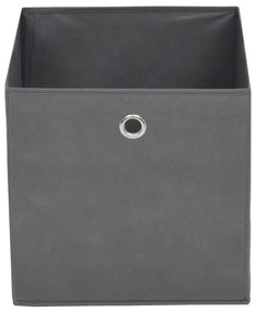 Caixas arrumação 4 pcs não-tecido (TNT) 32x32x32 cm cinzento