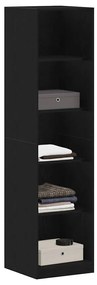 Guarda-roupa vidaXL em Carvalho Preto de 50x50x200 cm em Madeira de En