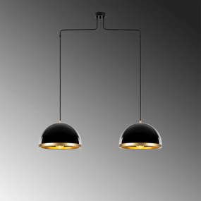 Candeeiro de Teto Fenerci – Preto e Dourado – 100 x 20 x 124 cm