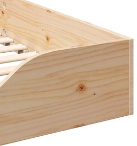 Estrutura de cama de chão Castanho 90 x 210 cm