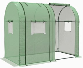 Outsunny Estufa de Jardim Estufa Resistente com 4 Janelas Anti-UV para Cultivo de Plantas em Terraço Pátio 185x94x150 cm Verde