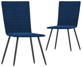 vidaXL Cadeiras de jantar 2 pcs veludo azul