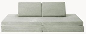 Sofá de brincar modular para crianças em bombazina artesanal Mila