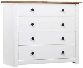 Móvel lateral 80x40x73 cm pinho Panama branco