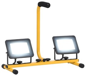 vidaXL Projetor c/ iluminação LED e pega 2x30 W branco frio