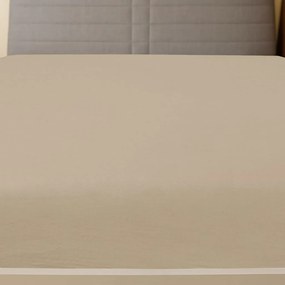 Lençol ajustável 100x200 cm algodão jersey cinza-acastanhado