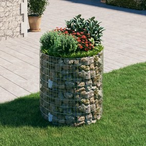 Canteiro elevado/cesto gabião poste Ø100x100 cm aço galvaniz.