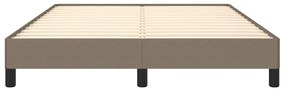 Cama sem colchão 140x200 cm tecido castanho-acinzentado