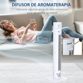 Ventoinha de Coluna 45W Silencioso com Controle Remoto 3 Velocidades 3