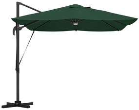 Guarda-sol Verde de Braço Articulado Verde Poliéster, Metal Grande