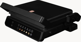 Grelhador elétrico antiaderente com tabuleiro de recolha de gordura Matte Black