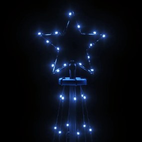 Árvore de Natal em cone 108 luzes LED 70x180 cm azul