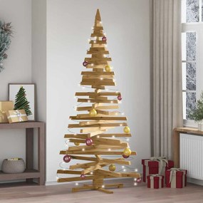 vidaXL Árvores de Natal Castanho 210 cm Madeira de pinho maciça