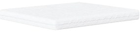 Cama com colchão 160x200 cm couro artificial preto e branco
