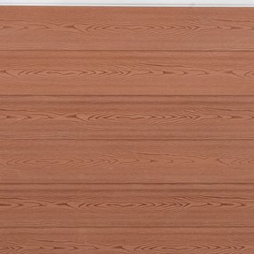 Conjunto de painéis de vedação 180x186 cm WPC castanho