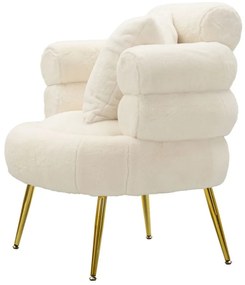 POLTRONA SOFFY PLUS COM ALMOFADA BRANCA 78X68X85 CM