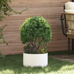 vidaXL Vasos Cerâmicos Brancos Branco Cerâmica 30 cm de diâmetro