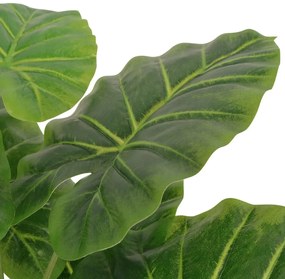Planta taro artificial com vaso 45 cm verde