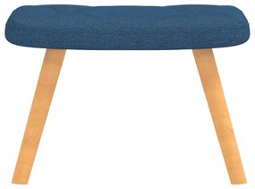 Cadeira de descanso com banco tecido azul