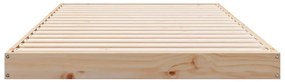 Estrutura de Cama de Piso vidaXL Branca 100x220 cm Madeira Sólida de P