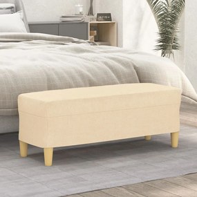 vidaXL Banco 100x35x41 cm tecido cor creme