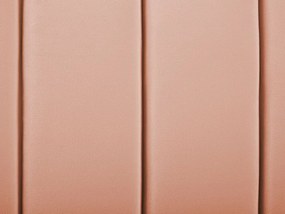 Cama de casal em veludo rosa pêssego 140 x 200 cm MARVILLE Beliani