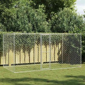 Jaula para cão Prateado 400 x 200 x 256 cm Aço Galvanizado
