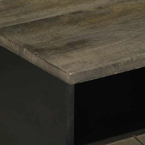 Mesa de centro 80x54x40 cm madeira de mangueira maciça preto