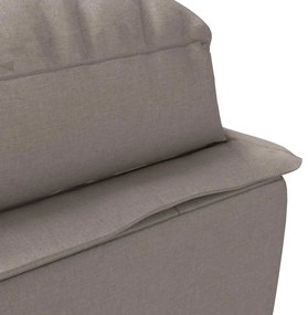 Chaise lounge massagem c/ almofadões tecido cinza-acastanhado