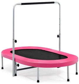 Mini trampolim infantil dobrável para 2 pessoas, fitness, rebounder, vermelho