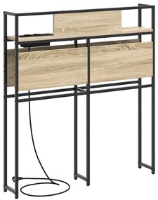 Cabeceira de armazenamento com cabeceira Carvalho sonoma 80 cm