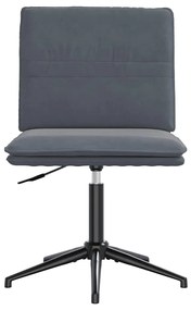 Cadeiras de jantar 2 pcs veludo cinzento-escuro