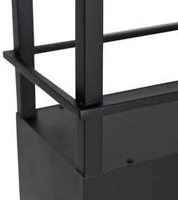 Candeeiro de suspensão industrial preto com rack 4 luzes GU10 - Cage Rack Industrial