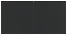 7 pcs conjunto de jantar para jardim com almofadões preto