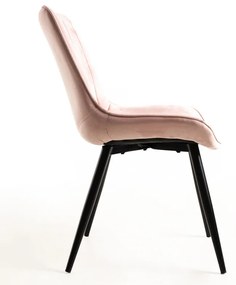 Cadeira Lene Veludo - Rosa