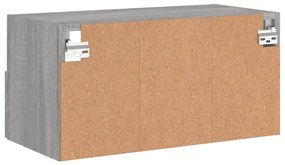 Móvel de parede p/ TV 60x30x30cm derivados madeira cinza sonoma