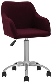 vidaXL Cadeira de escritório giratória tecido roxo
