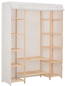 Roupeiro 135x40x170 cm tecido branco