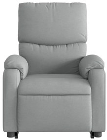 Poltrona elétrica reclinável massagens tecido cinzento-claro
