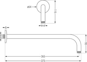 Mexen Kai DR70 conjunto de duche e banheira embutido com chuveiro de teto 25 cm, cromado - 77602DR70251-00