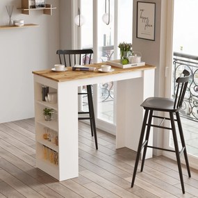 Mesa de Bar ST1 – Pinho Atlântico Branco – 120x101,8x51,6 cm
