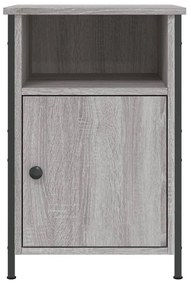 Mesas cabeceira 2 pcs 40x42x60cm deriv. madeira cinzento sonoma