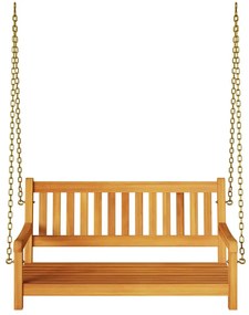 Banco de Balanço de Jardim para 2 Pessoas 110x56x58 cm Madeira Sólida